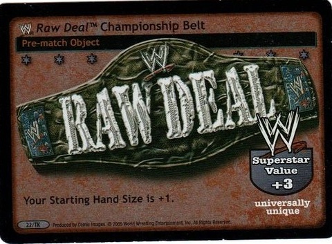 Raw Deal Championship Belt